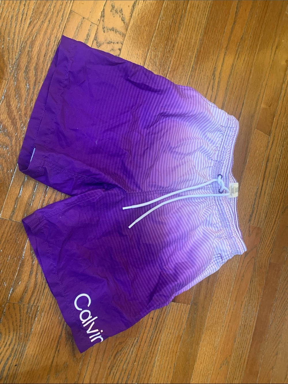 Calvin Klein Purple Ombre Drawstring Swim Shorts